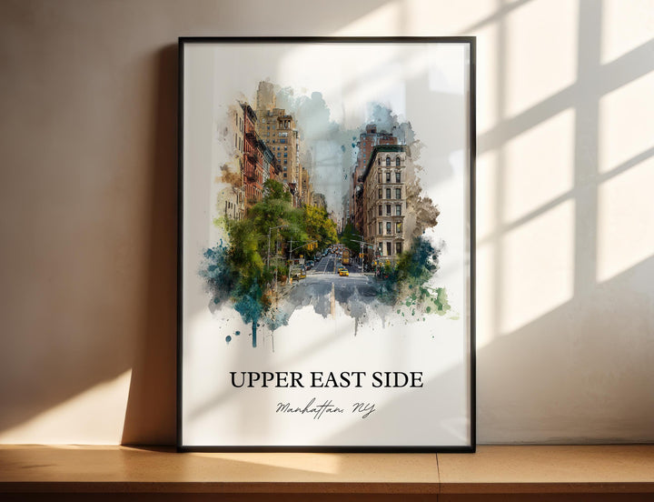 Upper East Side, New York – Watercolor Art Print