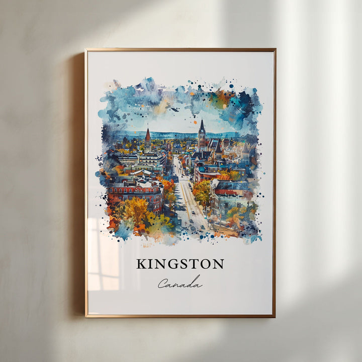 Kingston Ontario Wall Art, Kingston Print, Kingston Watercolor, Kingston Lake Ontario Gift, Travel Poster, Housewarming Gift