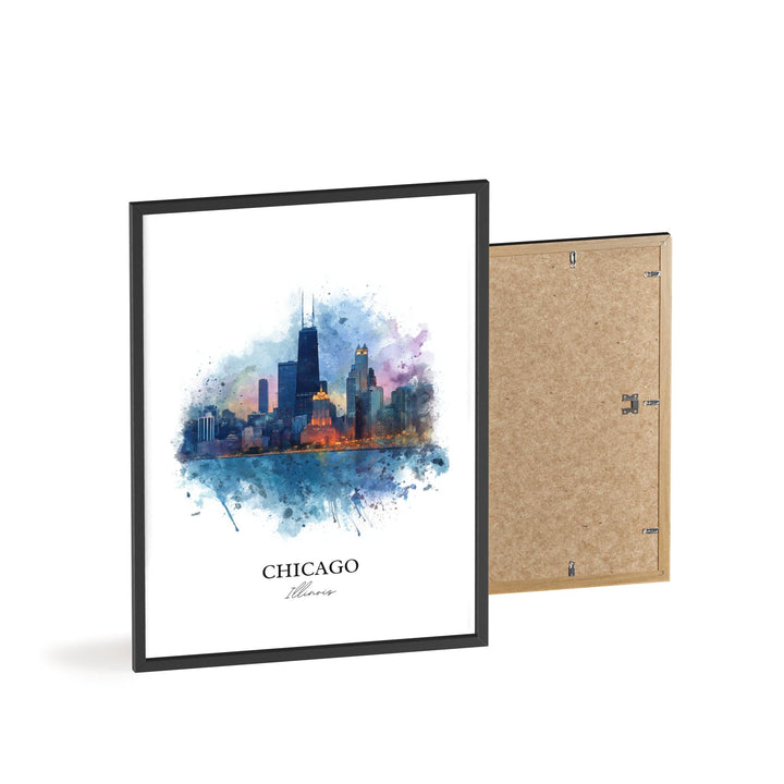 Chicago, IL – Watercolor Art Print