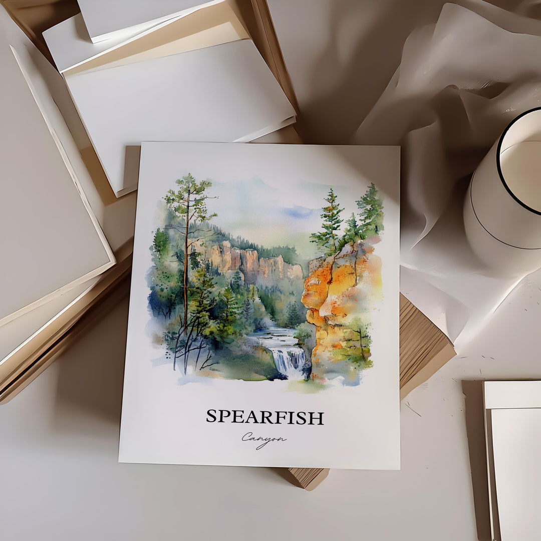 Spearfish Canyon Art, Lawrence County Print, South Dakota Artwork, Spearfish Canyon Gift, Travel Print, Travel Poster, Housewarming Gift