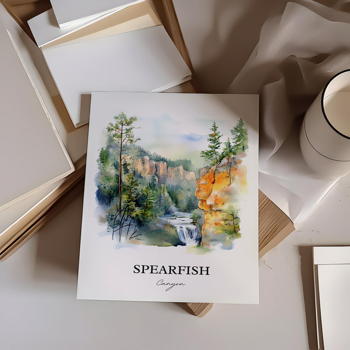 Spearfish Canyon Art, Lawrence County Print, South Dakota Artwork, Spearfish Canyon Gift, Travel Print, Travel Poster, Housewarming Gift