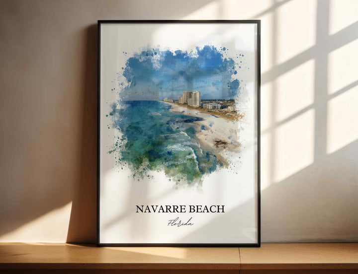 Navarre Beach, Florida – Watercolor Art Print