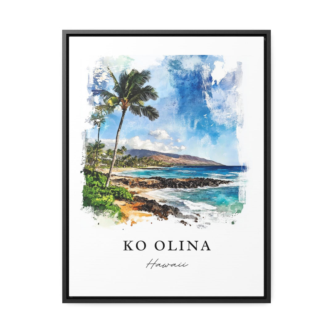 Ko Olina HI Wall Art, Ko Olina Print, Kapolei Hawaii Watercolor Art, Ko Olina Gift,