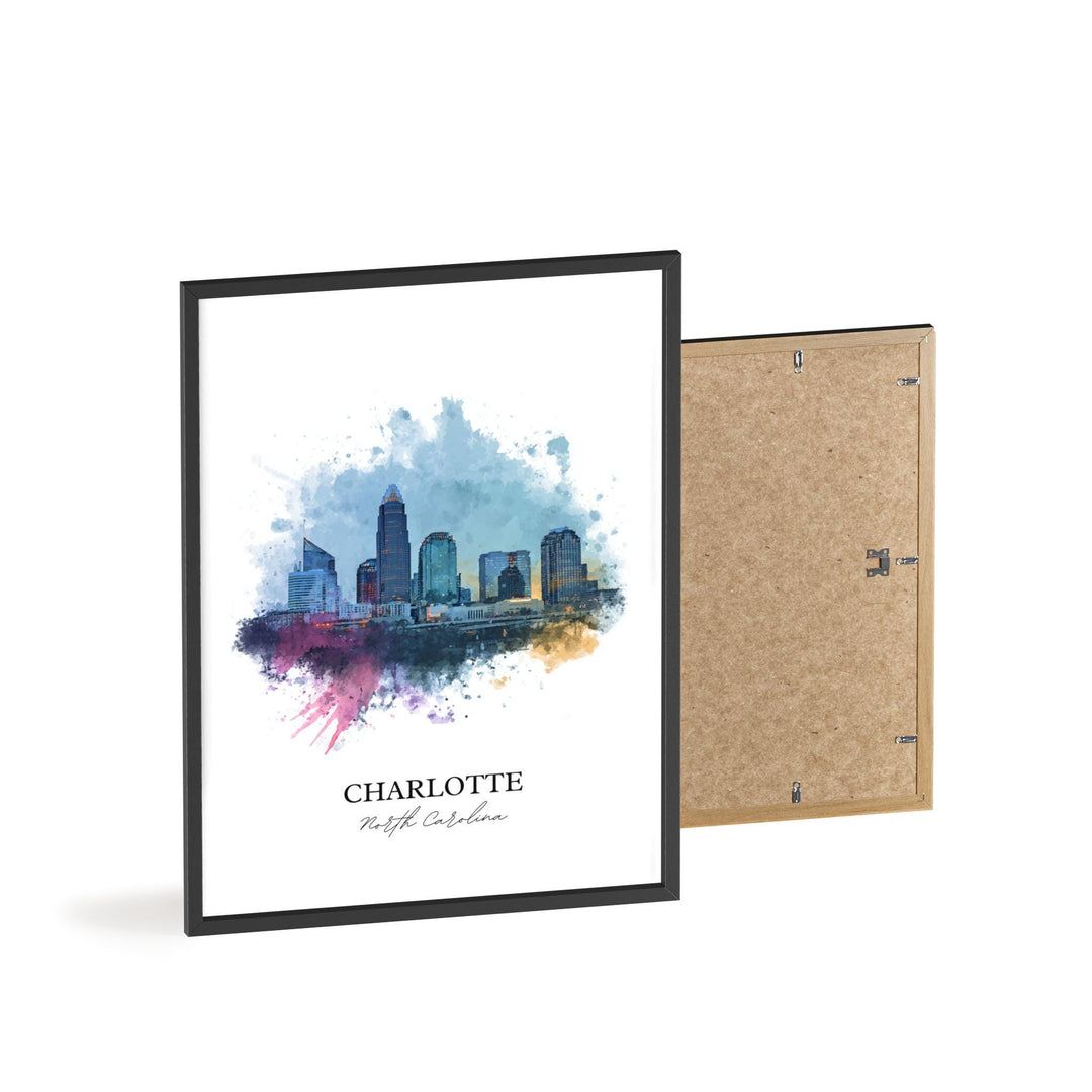 Charlotte, North Carolina – Watercolor Art Print