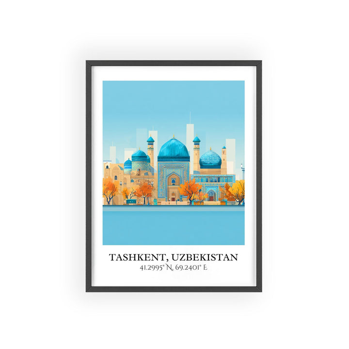 Tashkent Art, Tashkent Retro Travel Art, Uzbekistan Home Decor, Tashkent Gift, Uzbekistan Travel Art, Travel Prints, Housewarming Gift