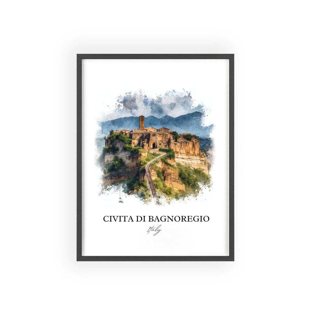 Civita di Bagnoregio, Italy – Watercolor Art Print