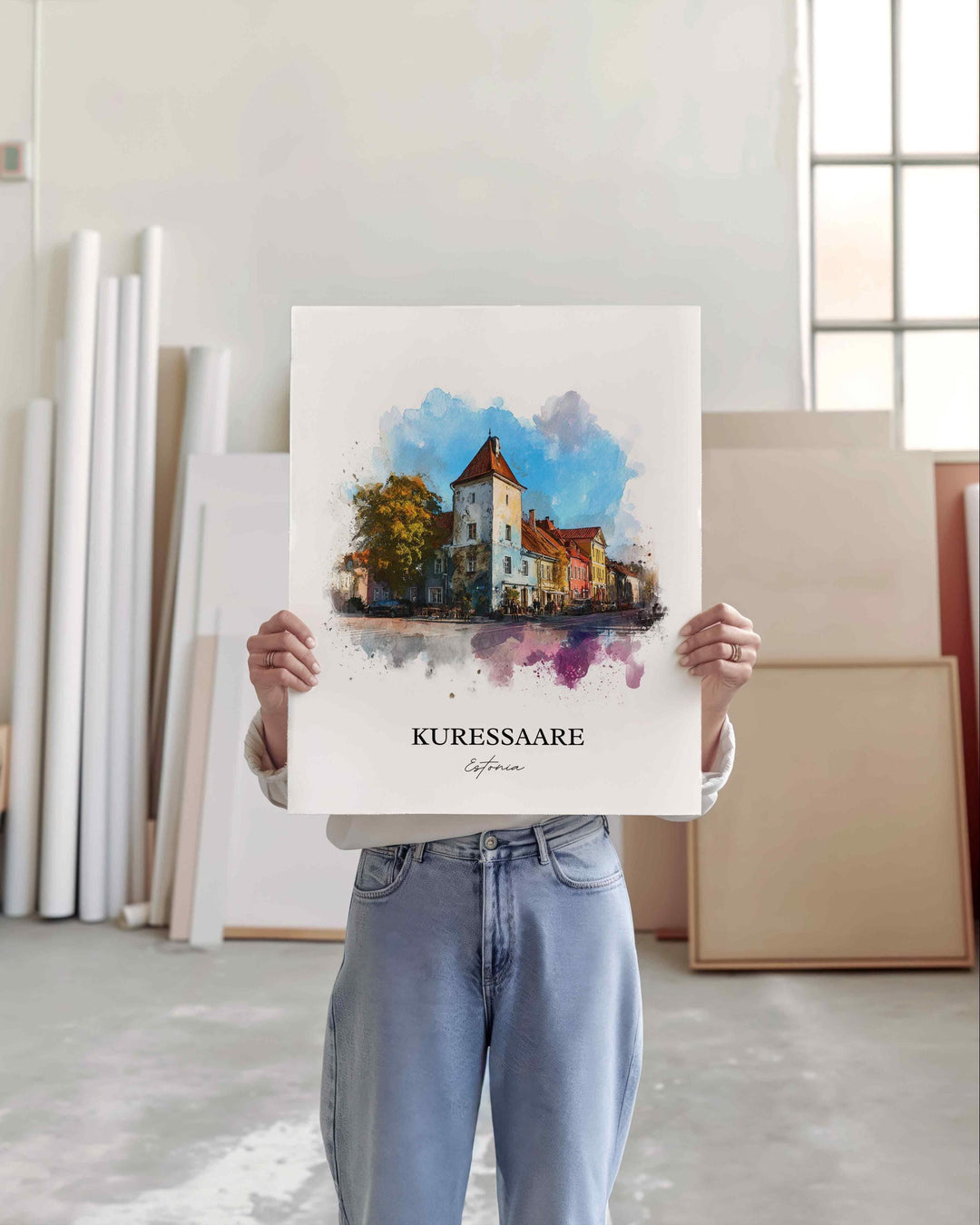 Kuressaare, Estonia – Watercolor Art Print