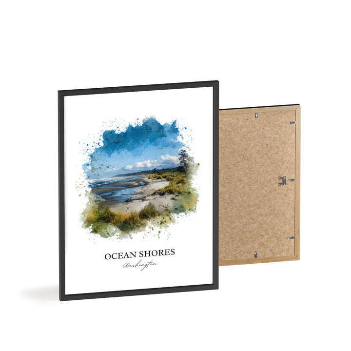 Ocean Shores, Washington – Watercolor Art Print