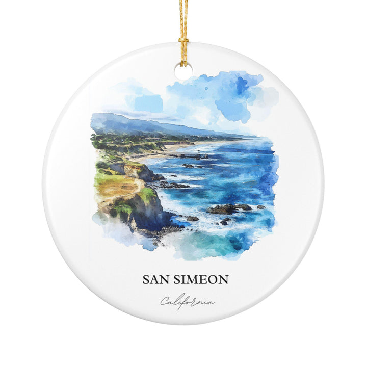 San Simeon California Ornament: Unique San Simeon CA Souvenir, California Xmas Decor, and Authentic San Simeon CA Gift