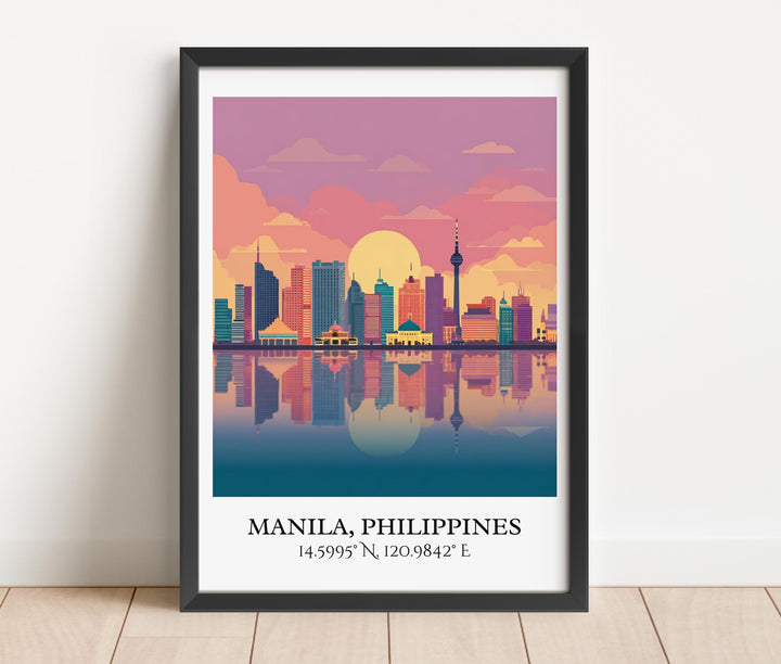 Manila Philippines Art, Manila Retro Travel Art, Manila Home Decor, Manila Gift, Philippines Travel Art, Travel Prints, Housewarming Gift