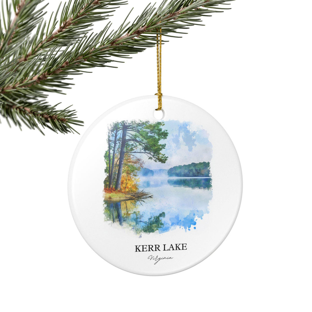 Kerr Lake Virginia Ornament: Unique Kerr Lake Souvenir, Kerr Lake Xmas Decor, and Authentic Kerr Lake VA Gift