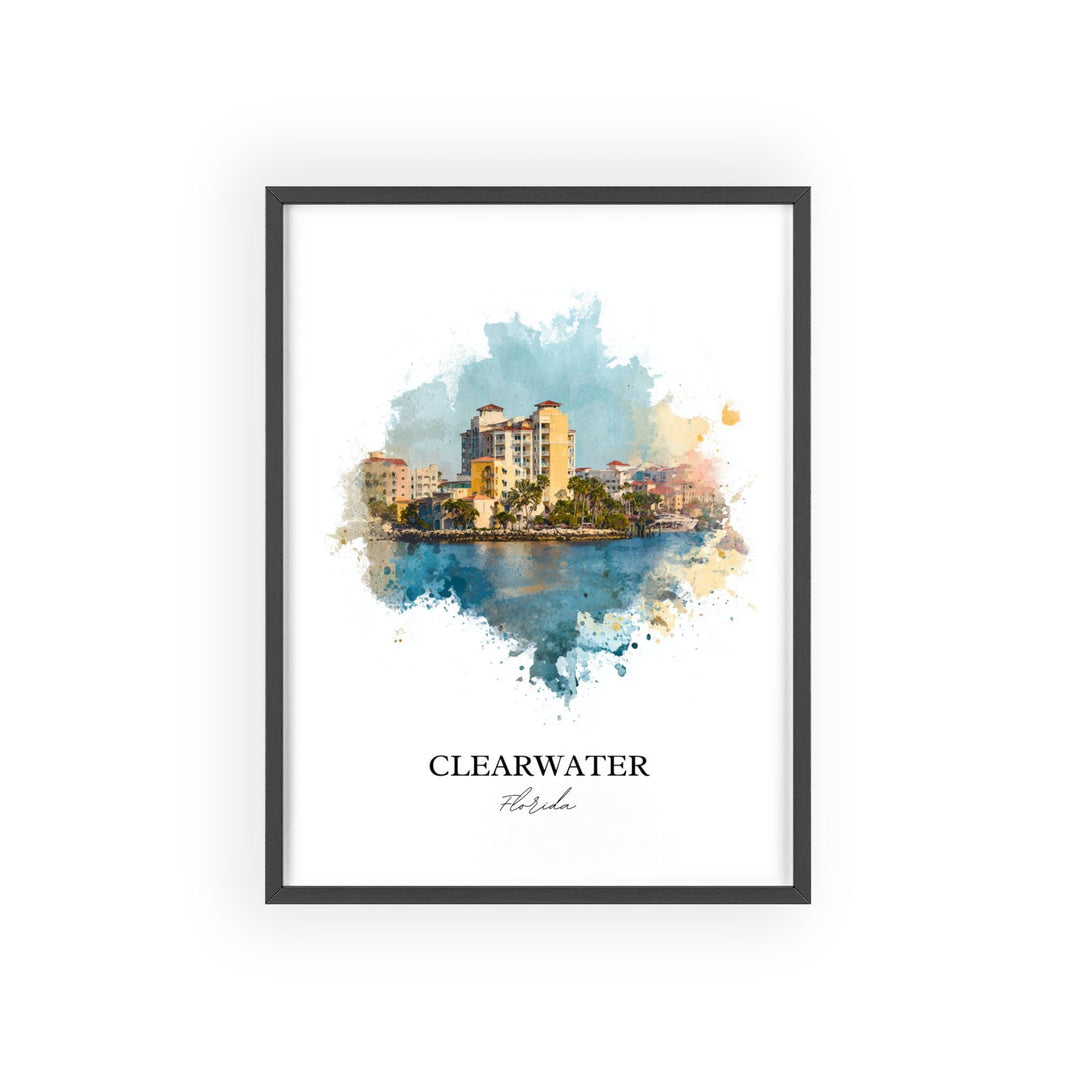 Clearwater, Florida – Watercolor Art Print