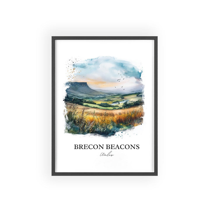 Brecon Beacons Wall Art, South Wales Print, Wales Watercolor Art, Brecon Beacons Gift, Travel Print, Travel Poster, Housewarming Gift
