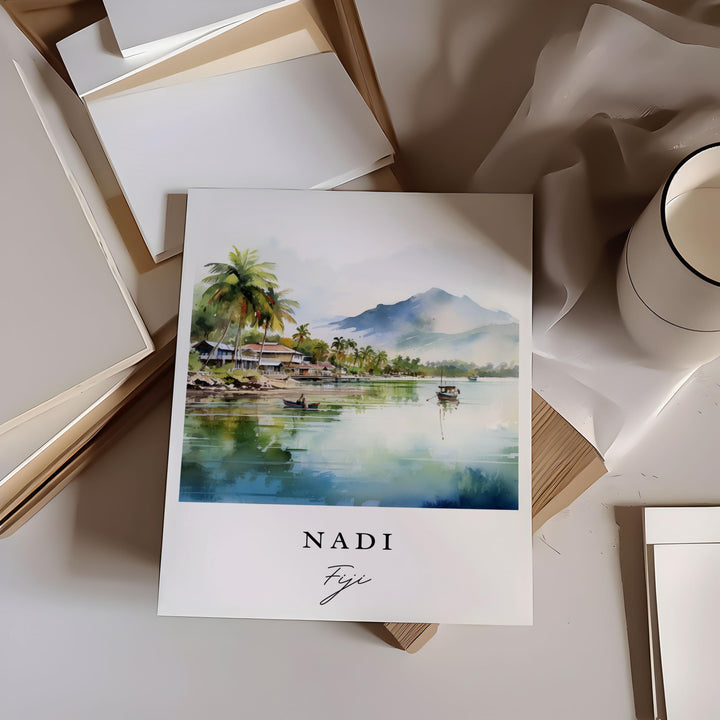 Nadi Fiji wall art - Fji, Nadi poster, Nadi Wedding gift, Nadi Fiji Birthday present, Custom Text, Personalized Gift