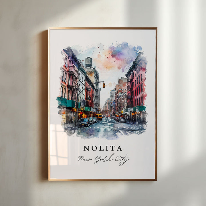 Nolita NYC wall art - Downtown Manhattan, Nolita print, Nolita NYC Wedding gift, Birthday present, Custom Text, Perfect Gift