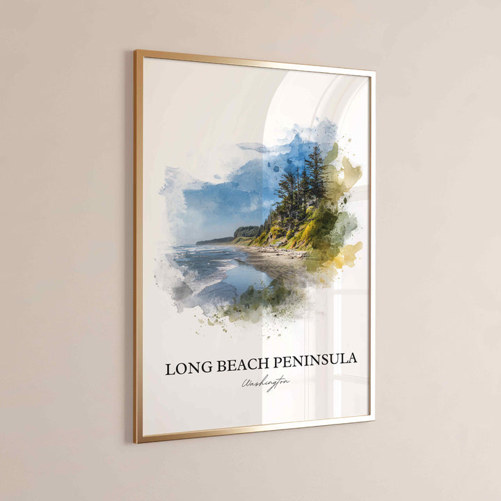 Long Beach Peninsula, Washington – Watercolor Art Print