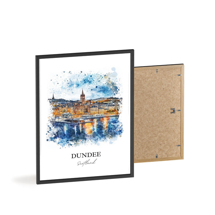 Dundee Wall Art, Dundee Scotland Print, Scotland Watercolor Art, Firth of Tay Gift, Travel Print, Travel Poster, Housewarming Gift