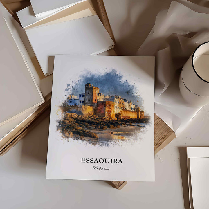 Essaouira, Morocco – Watercolor Art Print