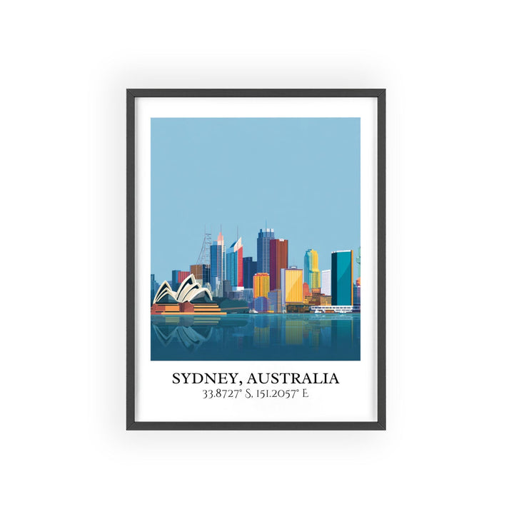 Sydney Art, Sydney Retro Travel Art, Sydney Home Decor, Sydney Australia Gift, Australia Travel Art, Travel Prints, Housewarming Gift