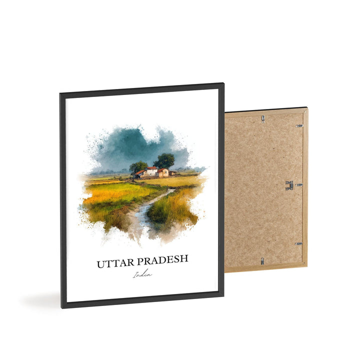 Uttar Pradesh, India – Watercolor Art Print