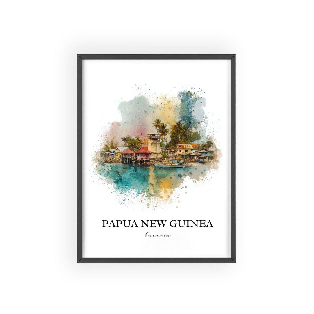 Papua New Guinea Wall Art, New Guinea Print, Pacific Islands Artwork, Papua New Guinea Gift, Travel Print, Travel Poster, Housewarming Gift
