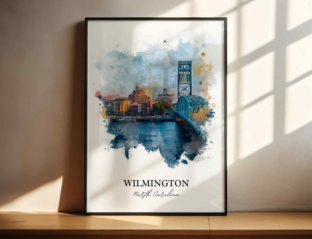 Wilmington, North Carolina – Watercolor Art Print