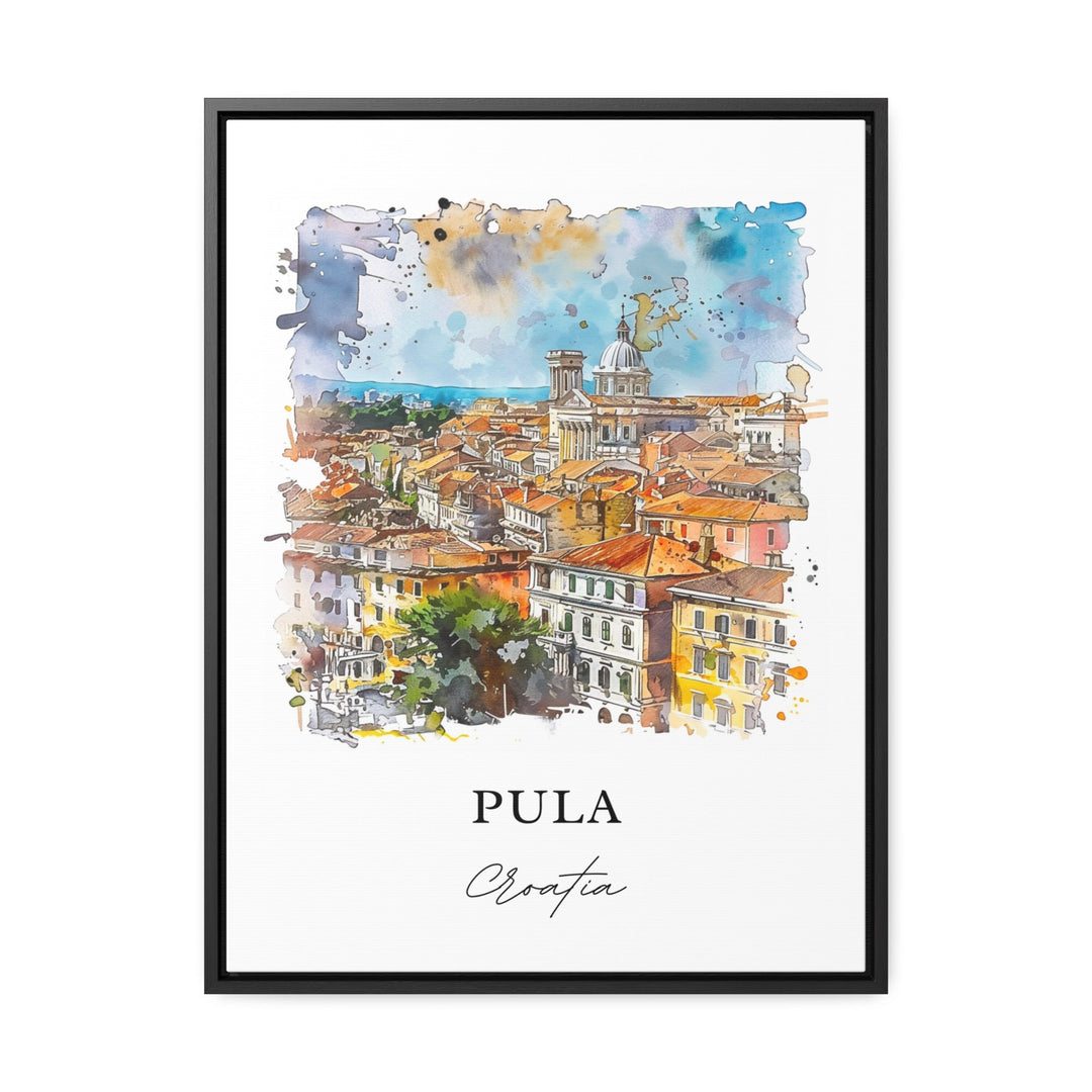 Pula Croatia Wall Art, Pula Print, Pula Istrian Peninsula Watercolor, Pula Croatia Gift,