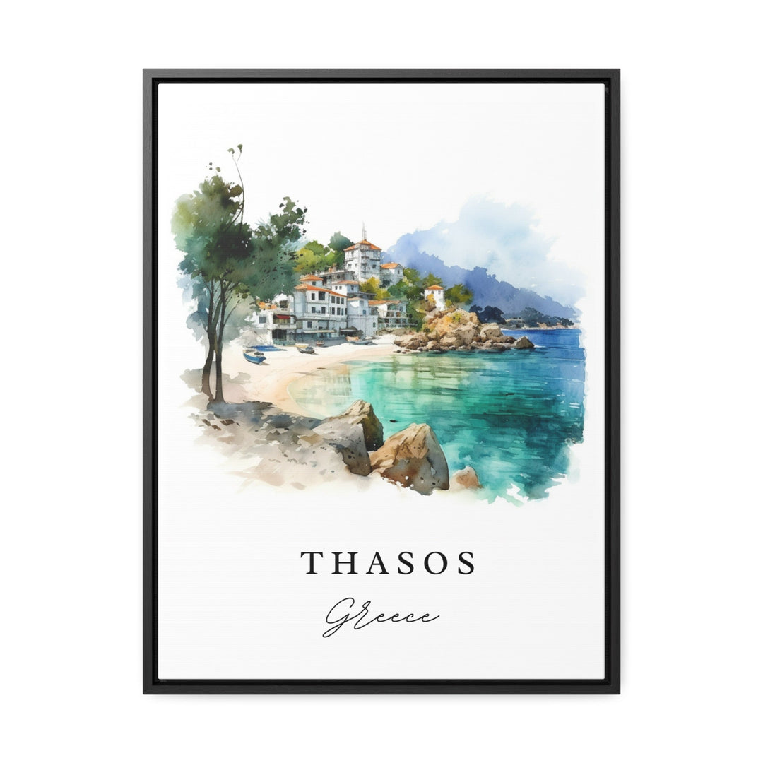 Thasos Greece wall art - Greece, Thasos poster print, Thrace Region Greece gift, Thassos Island Greece, Custom Text, Perfect Gift