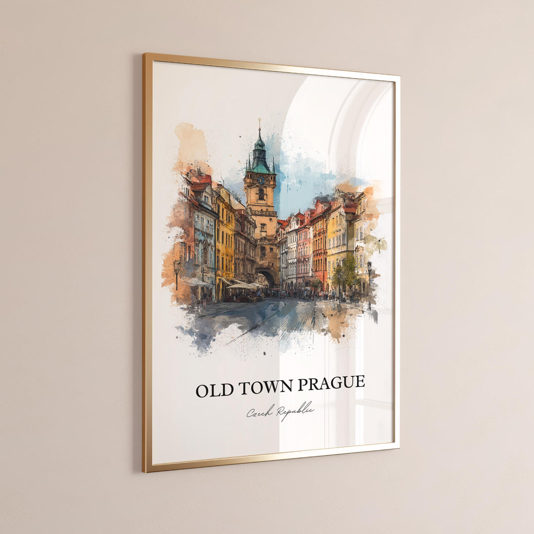 Prague, Czech Republic – Watercolor Art Print