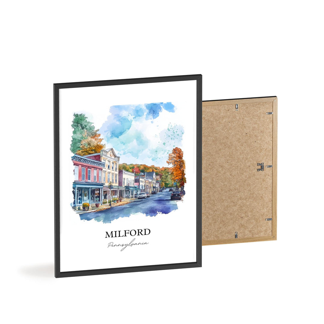 Milford PA Wall Art, Pike County PA Print, Pennsylvania Artwork, Milford Pennsylvania Gift, Travel Print, Travel Poster, Housewarming Gift