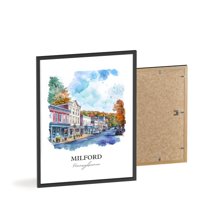 Milford PA Wall Art, Pike County PA Print, Pennsylvania Artwork, Milford Pennsylvania Gift, Travel Print, Travel Poster, Housewarming Gift