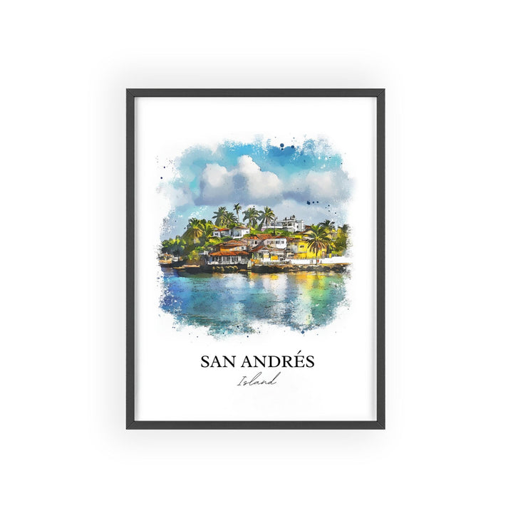 San Andrés Island Wall Art, Nicaragua Print, Colombia Watercolor Art, San Andrés Island Gift, Travel Print, Travel Poster, Housewarming Gift