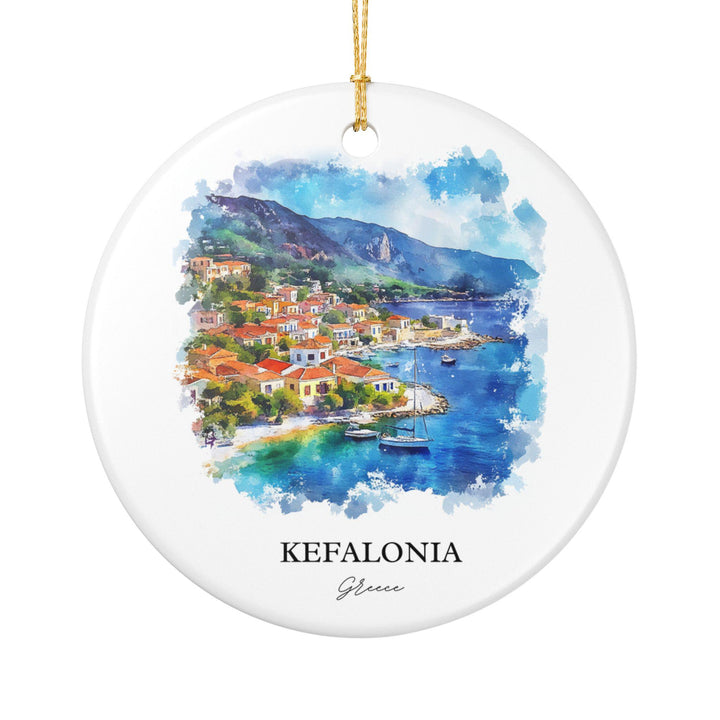 Kefalonia Ornament: Unique Kefalonia Souvenir, Kefalonia Xmas Decor, and Authentic Kefalonia Gift