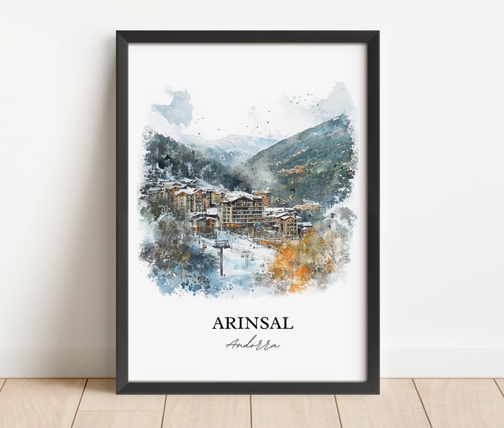 Arinsal, Andorra – Watercolor Art Print