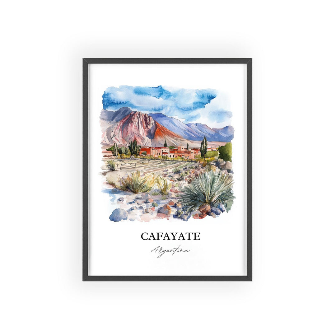 Cafayate Wall Art, Cafayate Print, Argentina Watercolor Art, Cafayate Argentina Gift, Travel Print, Travel Poster, Housewarming Gift