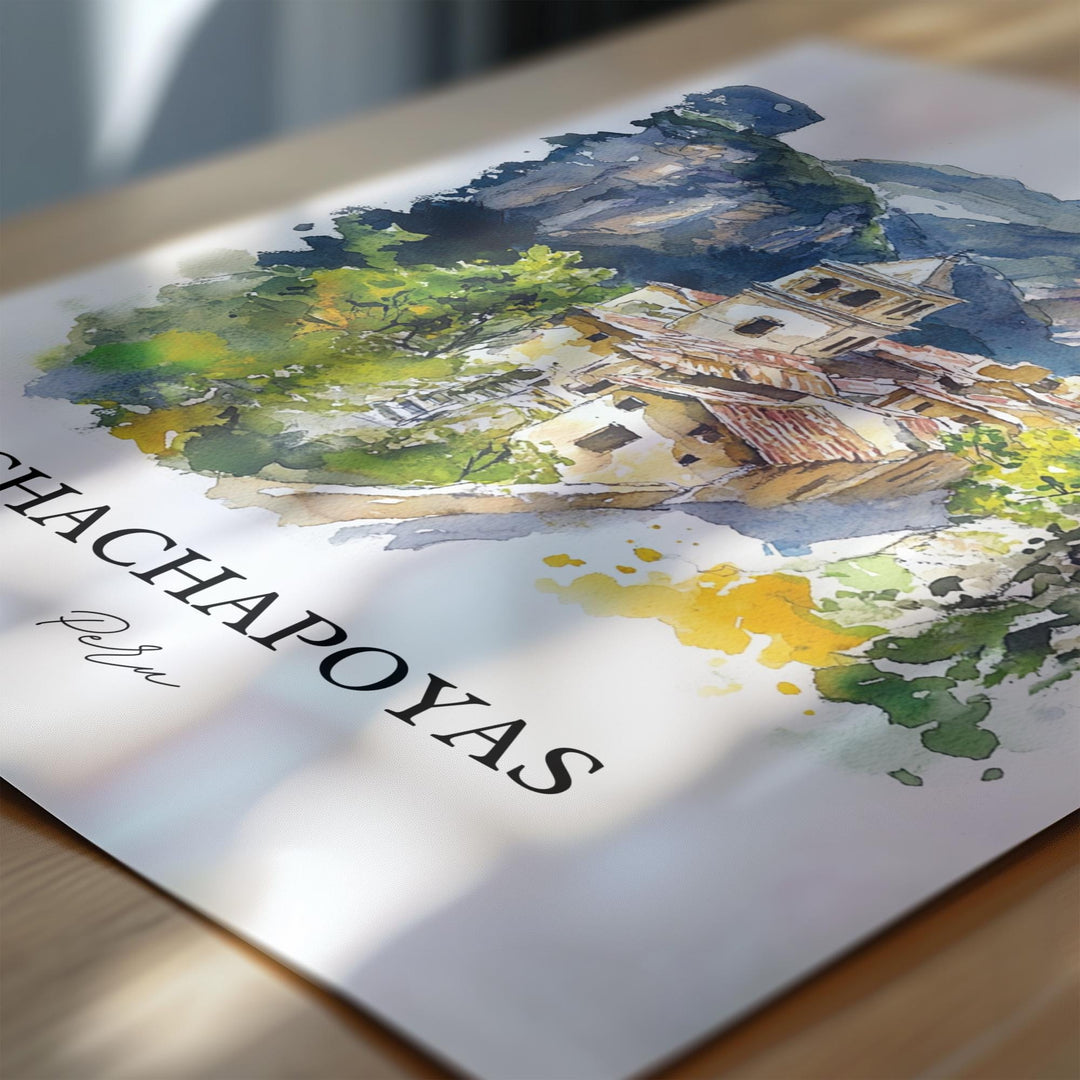 Chachapoyas Wall Art, Northern Peru Print, Peru Watercolor Art, Chachapoyas Gift, Travel Print, Travel Poster, Housewarming Gift