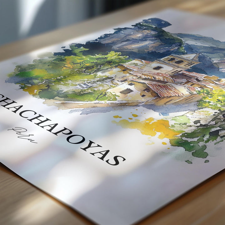 Chachapoyas Wall Art, Northern Peru Print, Peru Watercolor Art, Chachapoyas Gift, Travel Print, Travel Poster, Housewarming Gift