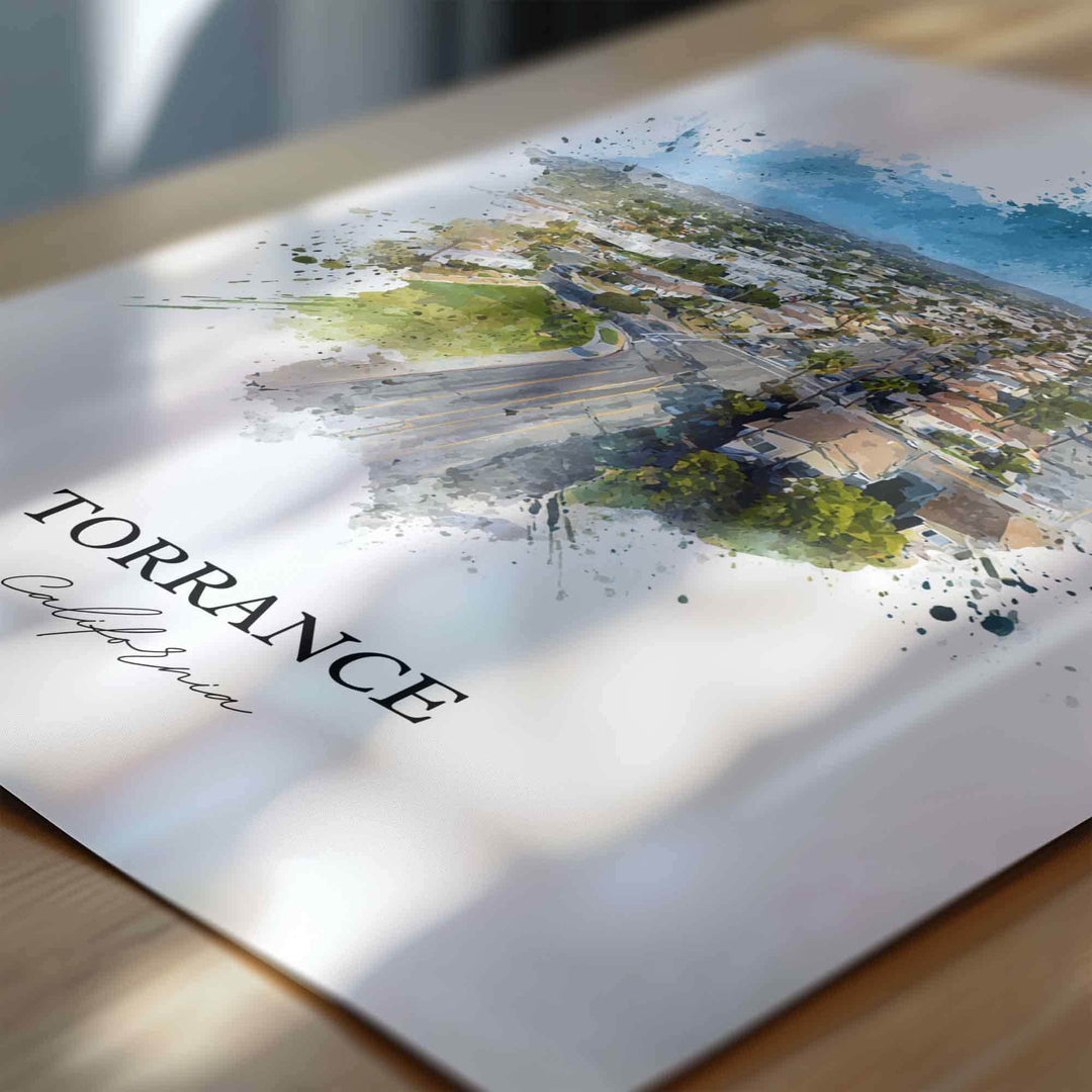 Torrance, California – Watercolor Art Print