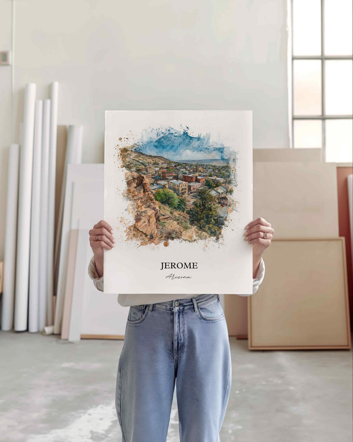 Jerome, Arizona – Watercolor Art Print