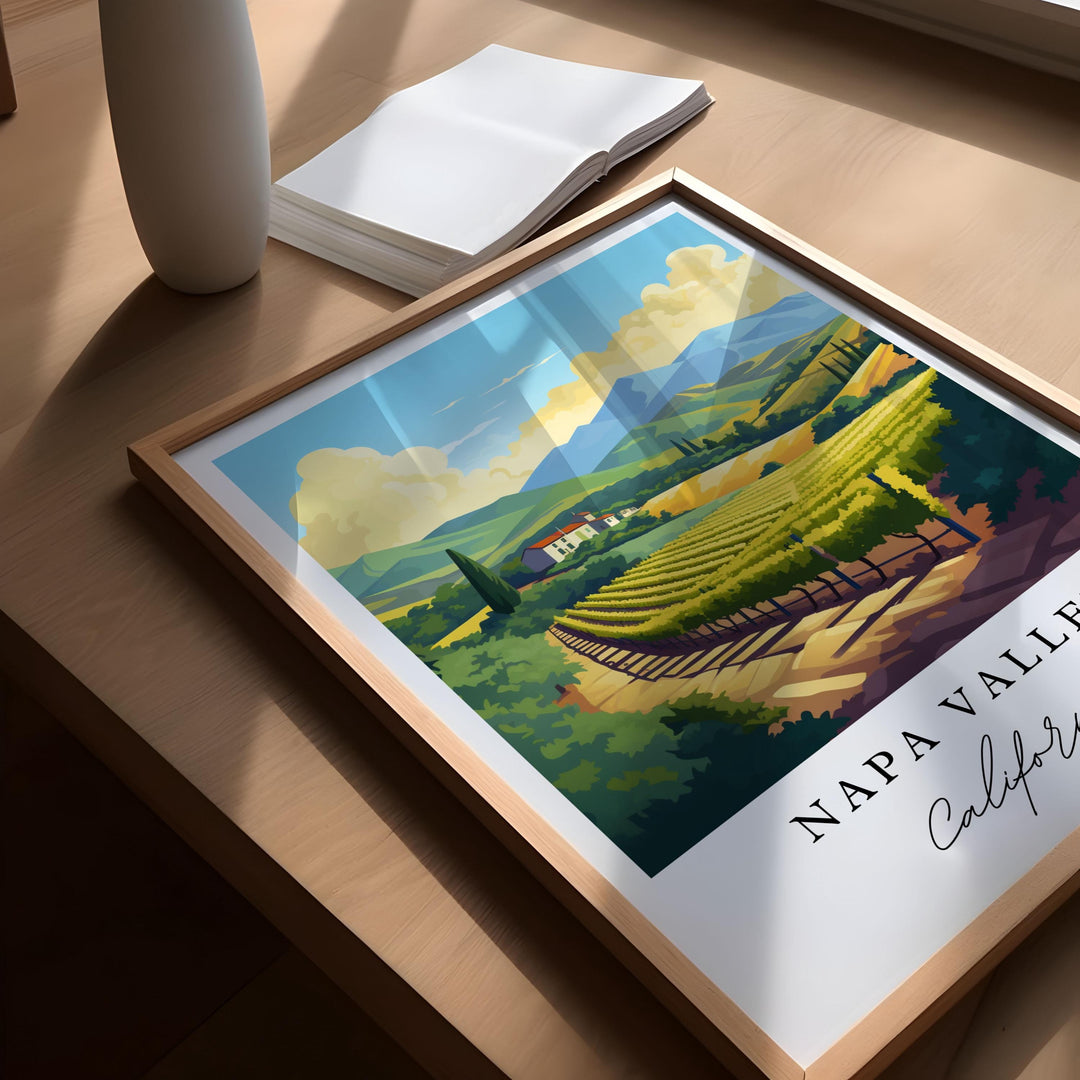 Napa Valley CA wall art - Cali Wine Country, Napa Valley poster, Napa Valley Wedding gift, Birthday present, Custom Text, Personalized Gift
