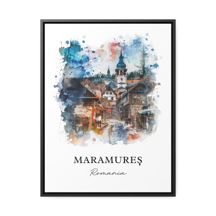 Maramures Wall Art, Maramures Print, Maramures Romania Watercolor, Romania Gift,