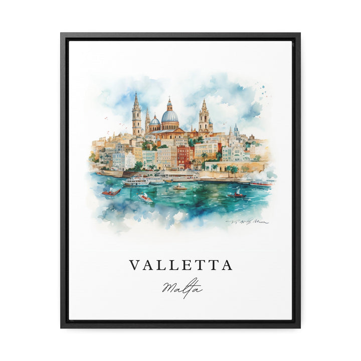 Valletta Malta wall art - Malta, Valletta poster, Valletta Wedding gift, Birthday present, Custom Text, Personalized Gift