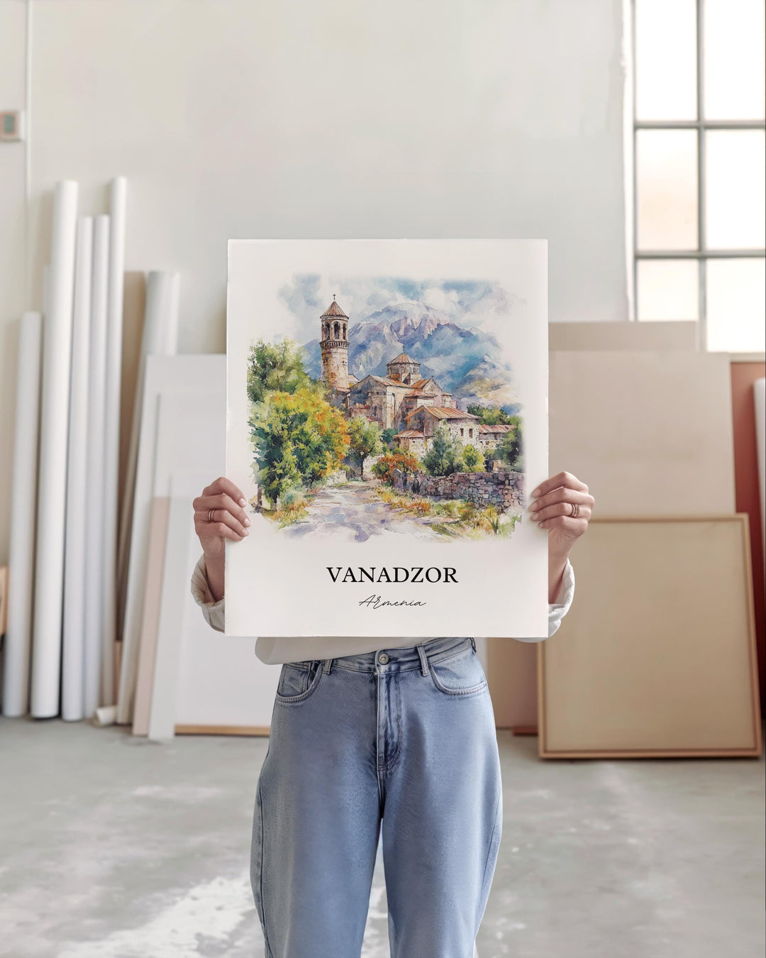 Vanadzor, Armenia – Watercolor Art Print