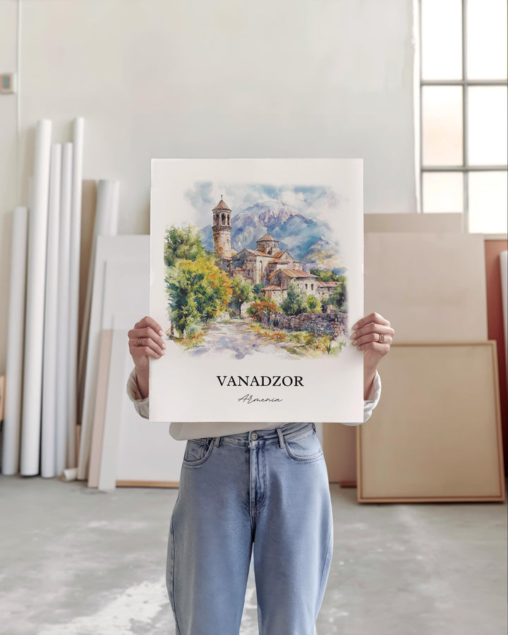 Vanadzor, Armenia – Watercolor Art Print