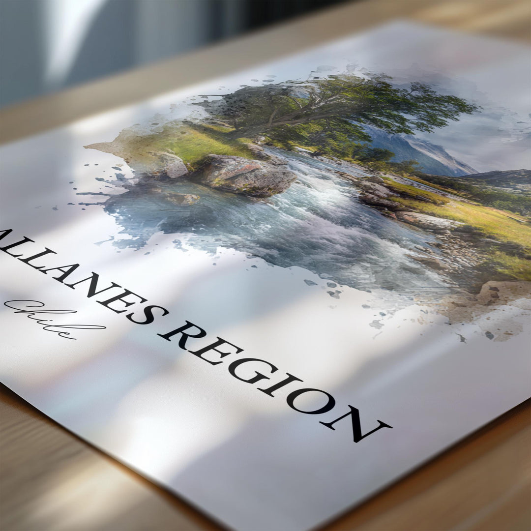 Magallanes Region Wall Art, Última Print, Chile Watercolor Art, Magallanes Chile Gift, Chile Travel Print, Travel Poster, Housewarming Gift