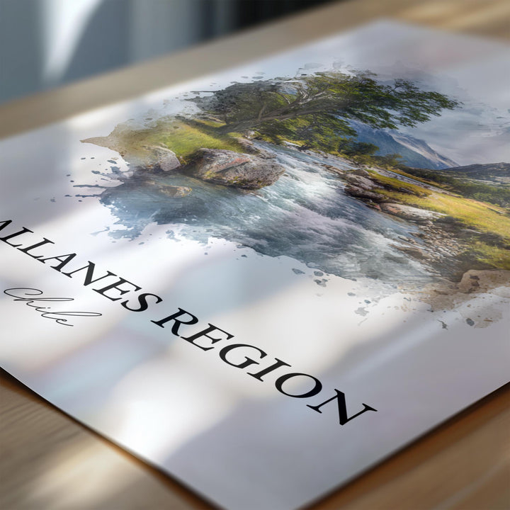 Magallanes Region Wall Art, Última Print, Chile Watercolor Art, Magallanes Chile Gift, Chile Travel Print, Travel Poster, Housewarming Gift