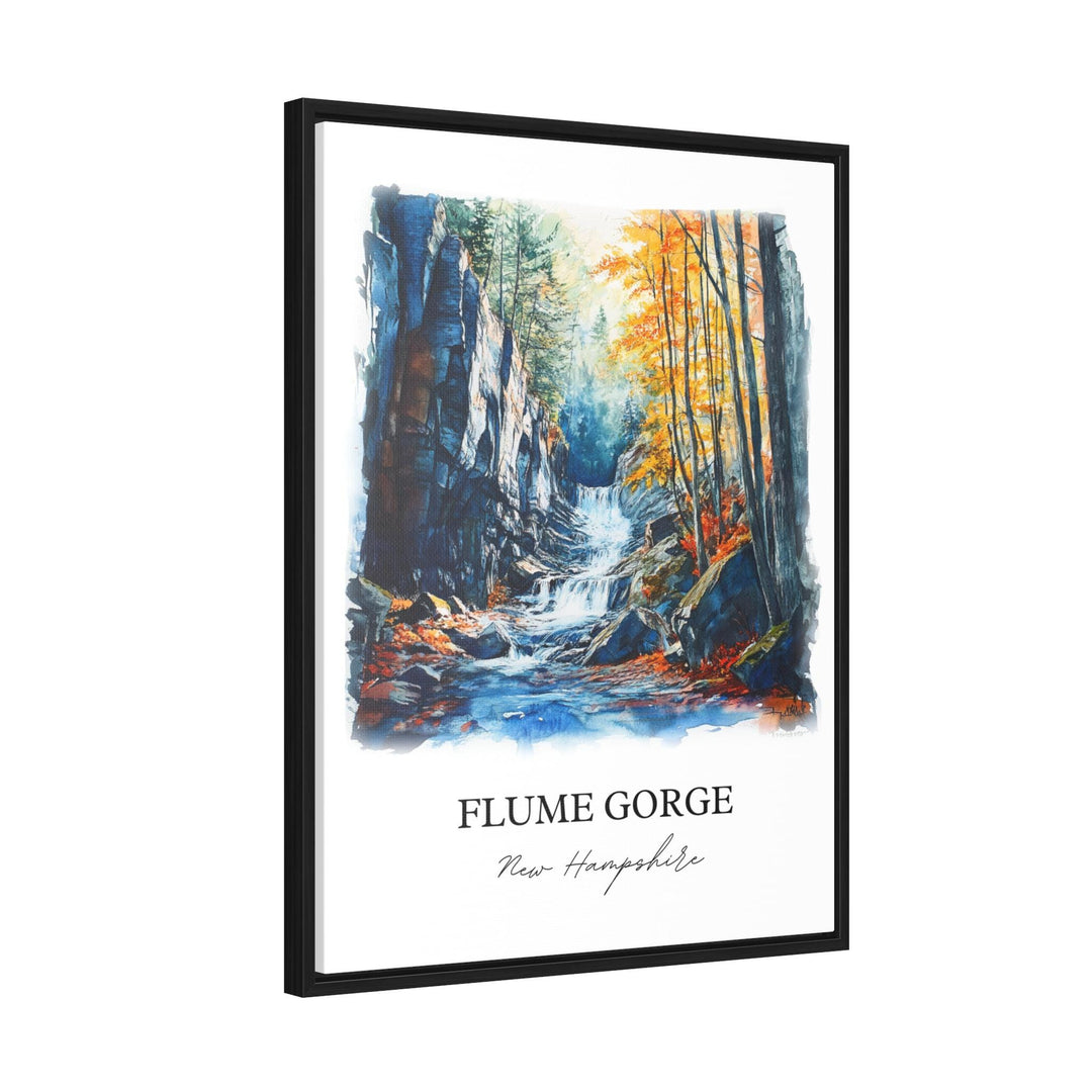 Flume Gorge, New Hampshire, USA – Watercolor Art Print