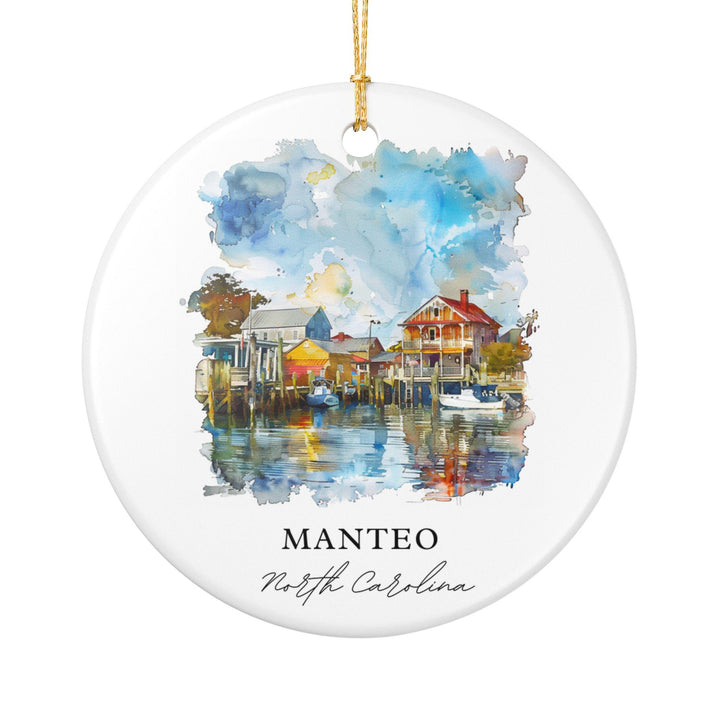 Manteo NC Ornament: Unique Manteo NC Souvenir, North Carolina Xmas Decor, and Authentic Manteo NC Gift