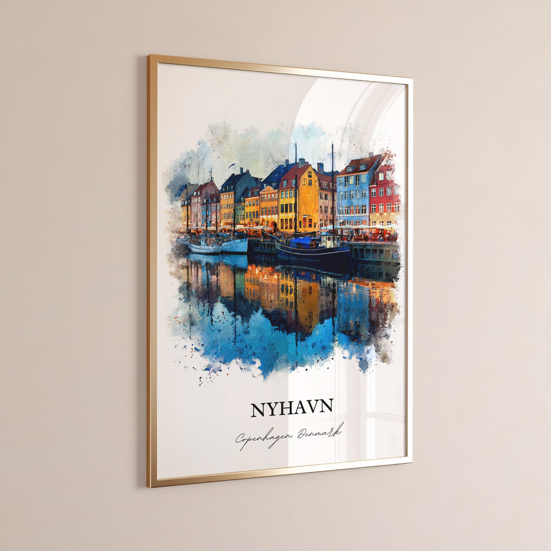 Nyhavn, Denmark – Watercolor Art Print