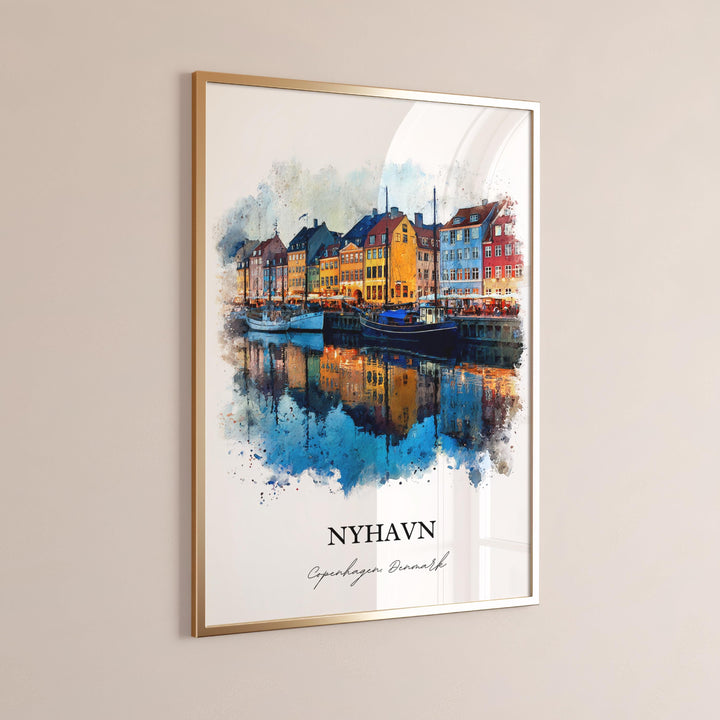 Nyhavn, Denmark – Watercolor Art Print